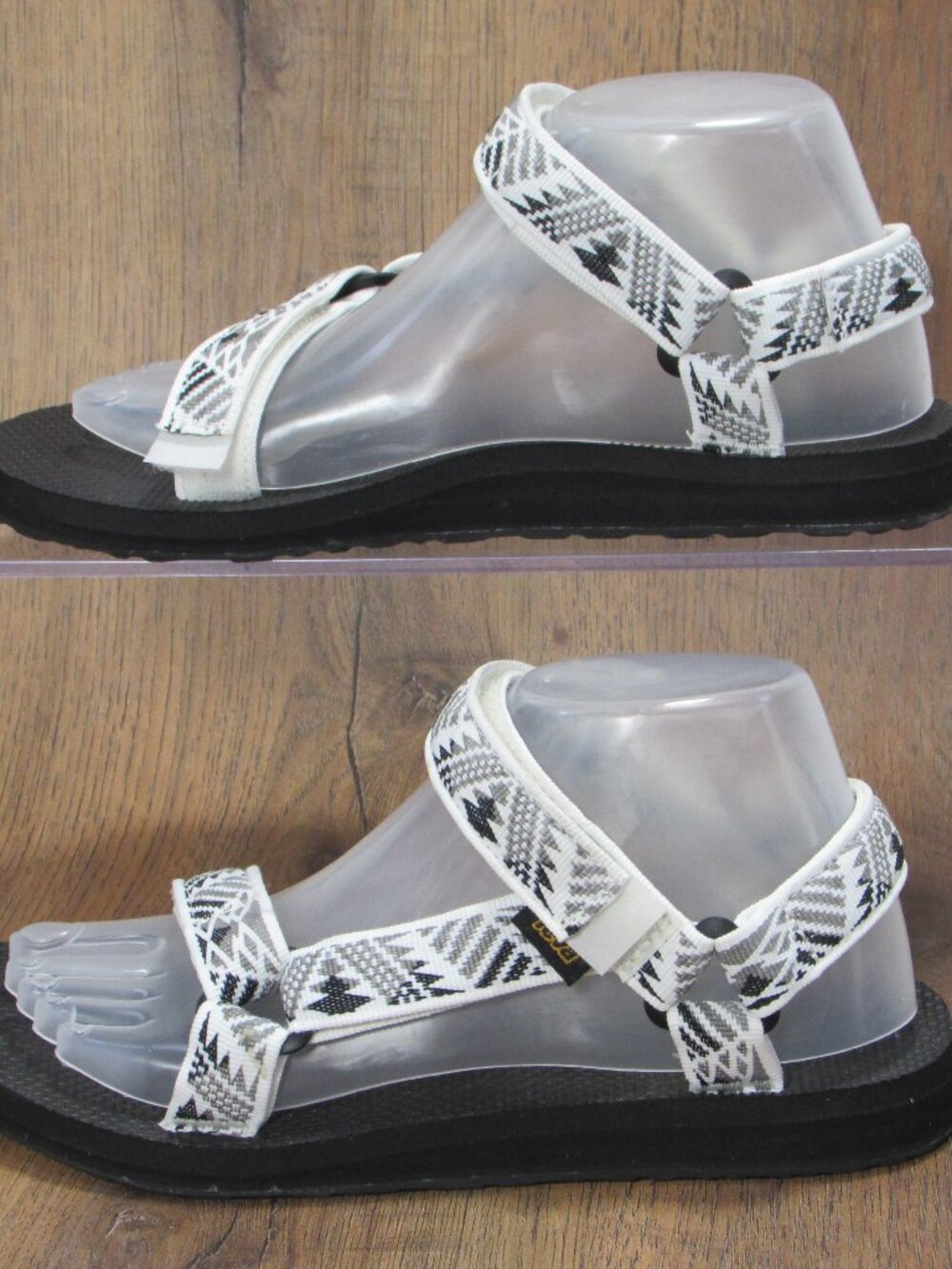 Teva Original Universal Sandals Women's 8 Boomerang White/Gray Water-Ready Sport